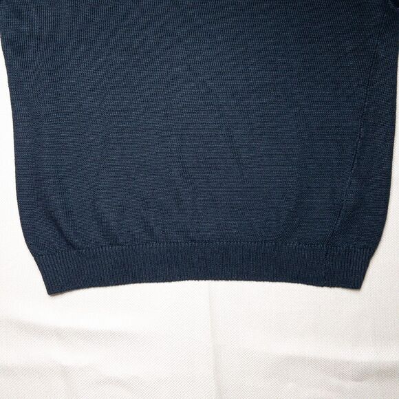 Vince 100% Linen Navy Crewneck Sweater L | Quiet Luxury Minimalist - Picture 6 of 13